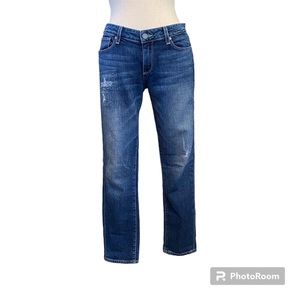 PAIGE Skyline Ankle Peg distressed denim jeans - size 29.